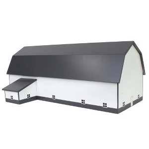 1/64 White & Gray 60ft x 120ft Wooden Dairy Barn with Milk House STA-221 - 1 of 4