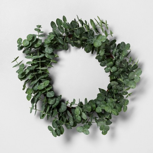 24 Faux Eucalyptus Wreath - Hearth & Hand™ With Magnolia : Target