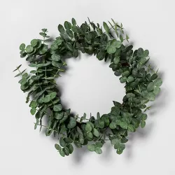 24" Faux Eucalyptus Wreath - Hearth & Hand™ with Magnolia