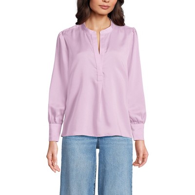 Lands' End Women's Satin Popover Shirt