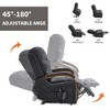 Grey Chenille Power Lift Recliner Chair with Solid Wood Armrests and Heat Massage for Living Room Apartment - 4 of 4