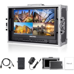 SEETEC 15.6 Inch Production Monitor ATEM156-CO 4K HDMI Output Inputs Quad Split Display 1920 x 1080 Full HD Live Streaming - 1 of 1