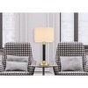Cal Lighting Goldston 100W Metal Table lamp with Drum hardback Fabric Shade - 4 of 4