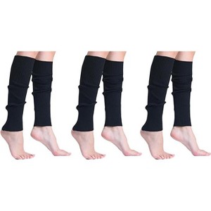 Leg Warmers for Women 3 Pairs Soft Slouchy Retro Knee-High or Scrunched Down Warm and Breathable - 1 of 4