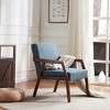 TiramisuBest Beautiful Blush Pink One Arm Chair Morgan Fabric 1pc Chair Pillow Soft Cushion Wood Legs Living Room Furniture - 4 of 4