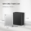 Aoibox Small Bathroom Trash Can 2.1 Gallon Wastebasket, Modern Metal Garbage Can Office Waste Bin for Bedroom, Home Office, Toilet, RV, Near Desk - 3 of 4