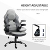 Aghana Digitals Gray PU Leather Racing Gaming Chair with Flip-up Armrests, Height Adjustment, - 4 of 4