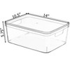 Basicwise Clear Storage Container with Lid For Kitchen Pantry Cabinet & Fridge Storage For Organizing, Durable Bin For Home Dorm or Office Use - 4 of 4