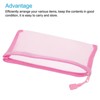 Unique Bargains Travel Office Nylon Mesh Zipper Pencil Case Storage Pockets 6 Pcs - 3 of 4