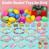 Skirfy Easter for Girls,49 PCS Toddlers Kids Toys ,Earrings,Rings,Hair Clip,Play Princess Toys for Dress Up,Easter Egg Classroom Peizes - 2 of 4