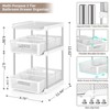 LunaLulinlk Pull-Out 3 Tier Bathroom Organizers and Storage, Under Sink Organizer, Kitchen Cabinet Organizer White, 2 (Count) - 4 of 4