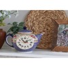 Blue Rose Polish Pottery Z142 Manufaktura Mantle Teapot Clock - 2 of 2