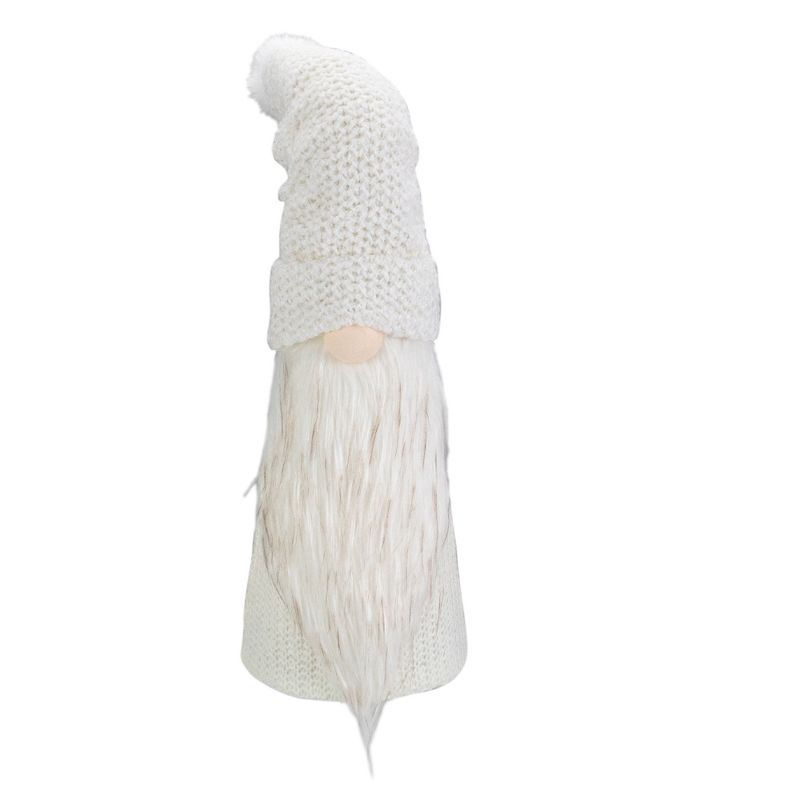 Northlight 20" LED Lighted White Knit Gnome Christmas Figure, 1 of 7