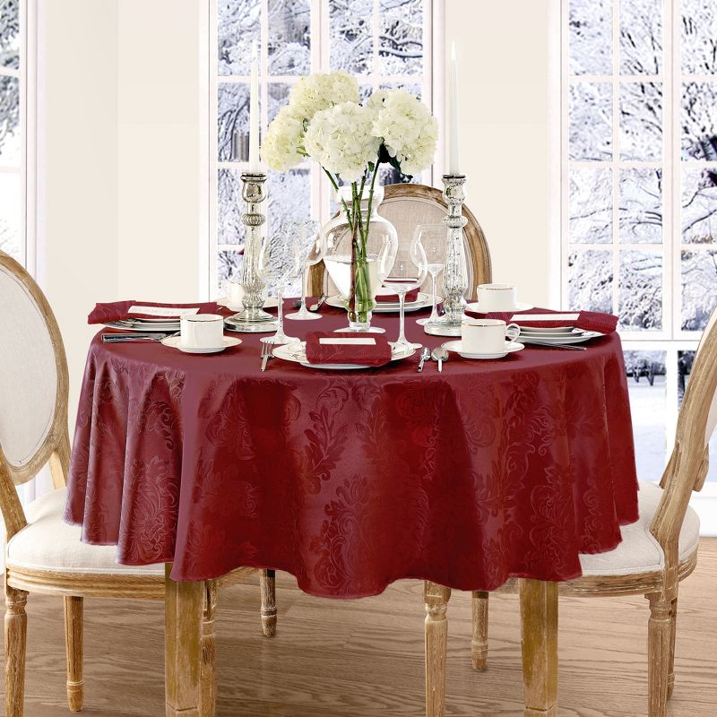 Barcelona Damask Stain Resistant Tablecloth ~ Elrene Home Fashions, 2 of 4