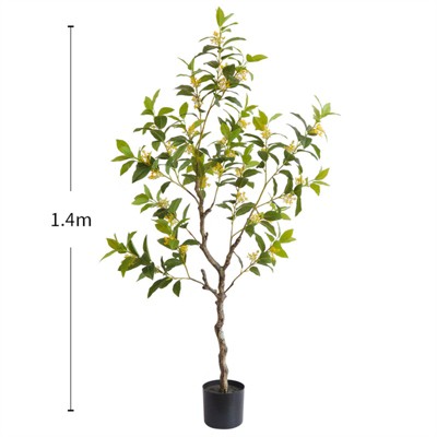 Artificial Osmanthus Tree, Realistic Osmanthus Flowers Tree With Adjustable Branches, Artificial Plants Bonsai Tree Office Room Housewarming Decor