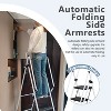 Cesicia White Folding 4-step ladder with Wide Anti-skid Pedal and Safety Handle - image 4 of 4