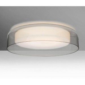 Besa Lighting Tango 15 1 - Light Flush Mount in  Gray/Opal Matte - 1 of 1