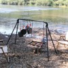 VisioGear Swing Hanging Cooking Rack with Adjustable Grill Grates, Foldable Campfire Cooking Rack with Hooks, Black, 58.6"*25.2"*38.58" - 4 of 4