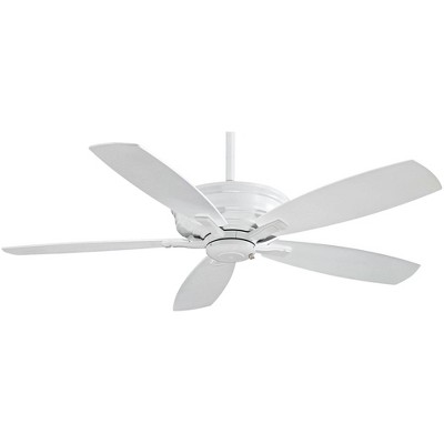 52" Minka Aire Kafe White Pull Chain Ceiling Fan