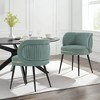 Set of 2 Kaya Modern Pleated Velvet Upholstered Dining Chairs - Manhattan Comfort - 2 of 4
