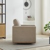 Chenille Swivel Accent Chair with Upholstered and Removable Cushion,360° Swivel Club Chair for Bedroom, Modern Lounge Armchair for Apartment-Koiai - 4 of 4