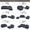 120.3"W L-Shaped Sectional Sofa, Comfy Cloud Couch with 360° Swivel Tray, USB Ports, Storage Armrest, Cup Holders & Ottoman - ModernLuxe - 4 of 4