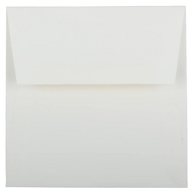 JAM Paper 5.25 x 5.25 Square Strathmore Invitation Envelopes Bright White Wove 193954