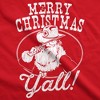 Mens Merry Christmas Yall T Shirt Funny Cowboy Santa Claus Christmas Tee - Crazy Dog Men's T Shirt - 2 of 4