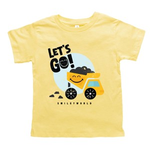 The Juniper Shop SmileyWorld Let's Go Dump Truck Toddler Short Sleeve Tee - 1 of 4