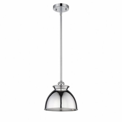 Adirondack - 1 Light Stem Hung Mini Pendant In Art Deco Style-10 Inches Tall and 8.13 Inches Wide