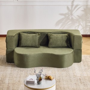 VASIP  Queen Size Foldable Sofa Bed, Plush Futon Sofa , Supportive High-Density Foam,  Convertible Sleeper Sofa,for Guest Room, Living Room - 1 of 4