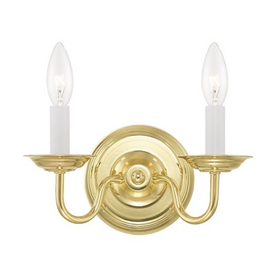 Livex Lighting Williamsburgh 2 - Light Wall Light in  Polished Brass