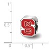 Black Bow Jewelry Sterling Silver North Carolina State Wolfpack NCAA Bead Charm - 2 of 3