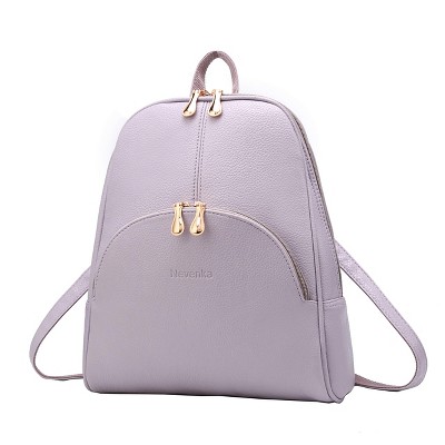 Generic Backpack Purse for Women Casual Shoulder Bag PU Leather Zipper Closure Adjustable Strap