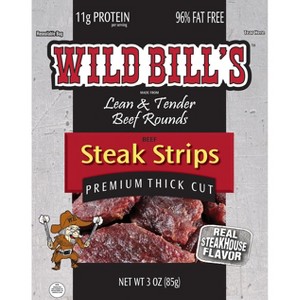 Wild Bill's Steak Strips 3 Ounce Pack - Thick Cut Strips of Real Steak (3 count) - 1 of 4