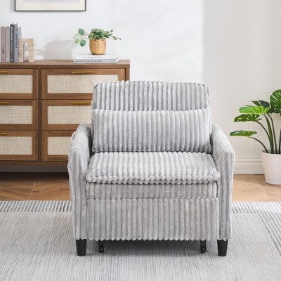 JUJABU Accent Chair with Pillow, Compact Sofa Bed for Small Apartments, Bedroom or Balcony