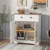 Modern Kitchen Storage Cabinet with 1 Drawers & 2 Doors - Versatile Coffee Bar Buffet Sideboard for Dining Room, Living Room & Bathroom - 4 of 4
