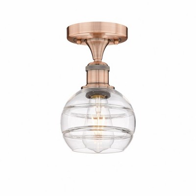 Rochester - 1 Light Semi-Flush Mount In Industrial Style-8 Inches Tall and 5.88 Inches Wide