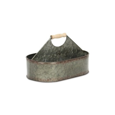 Cheung's Penly Galvanized Oval 4 Slot Caddy - Large