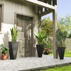 Outsunny Tall Planters Set of 3, MgO Indoor Outdoor Planters with Drainage Holes, Stackable Flower Pots for Garden, Patio, Balcony, Front Door - 2 of 4