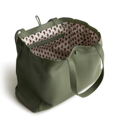 Vera Bradley Women's Leather Hathaway Tote Bag Bronze Green — фото 3