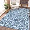 Washable Hallway Runner Rug Machine Washable Modern Floral Low Pile Area Rug with Rubber Backing Foldable Carpet - 3 of 4