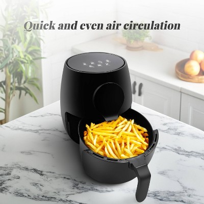Elite Cuisine 5.3 Qt Black Digital Air Fryer