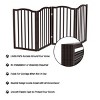 Indoor Pet Gate - 4-Panel Folding Dog Gate for Stairs or Doorways - 73.5x32-Inch Tall Freestanding Pet Fence for Cats and Dogs by PETMAKER (Brown) - image 3 of 4