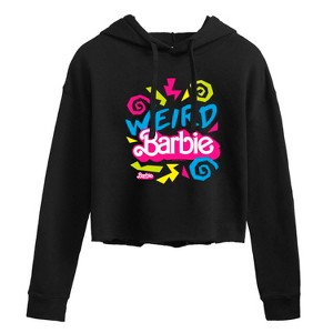 Women's - Barbie - Weird Barbie Cropped Graphic Hoodie - 1 of 3