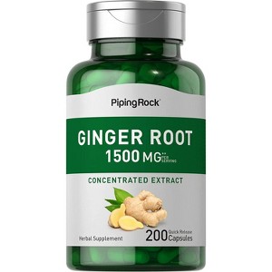 Piping Rock Ginger Root 1500mg | 200 Capsules - 1 of 1