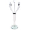 HomeRoots 20" Clear And Silver Crystal Tabletop Contempo Candelabra Candle Holder - 4 of 4