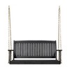 Wooden Porch Swing, Outdoor Patio Accent Furniture, Outdoor Bench Swing Chair With Hanging Chains - 4 of 4