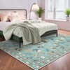 Modern Insect Floral Area Rug Non Slip Stain Resistant Low Pile Floor Cover Machine Washable Ultra Thin&Soft Indoor Mat - 2 of 4
