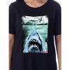 Jaws Womens' Film Movie Title Logo Distressed Nightgown Sleep Pajama Shirt Black - image 2 of 3